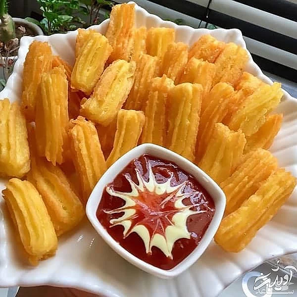 سیب زمینی پفکی با نشاسته ذرت